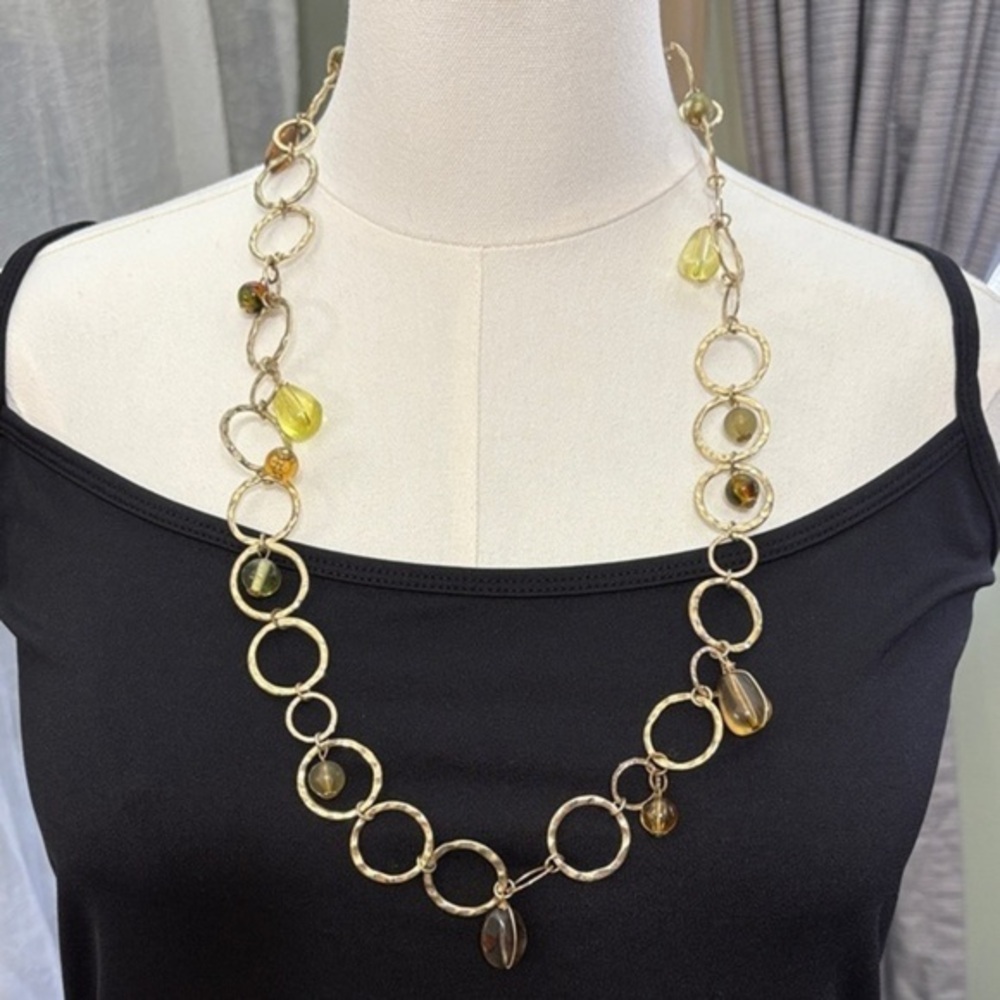Chic Gold and Amber Necklace​​
